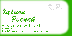 kalman psenak business card